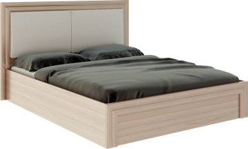 Кровать с механизмом 2-спальная Глэдис М32 (Шимо светлый/Белый текстурный) в Кемерово