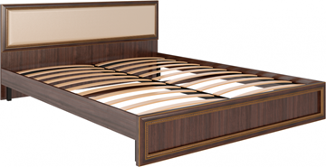 Кровать спальная Беатрис М10 с мягким изголовьем (Орех Гепланкт) в Кемерово