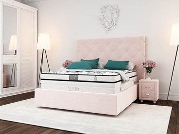 Кровать в спальню Style Compact/Island M 180х200, Флок (Велсофт Винтажный розовый) в Кемерово
