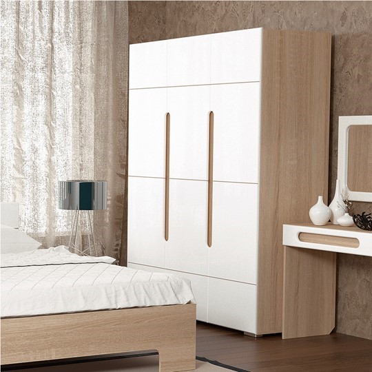 Модульная спальня Некст, цвет дуб сонома/белый в Кемерово - изображение 1