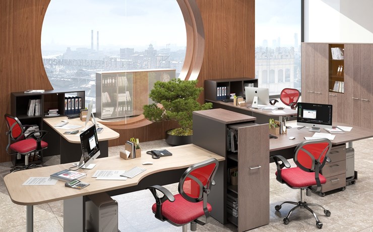 Офисный комплект мебели Xten для двух сотрудников с тумбочками в Кемерово - изображение 5