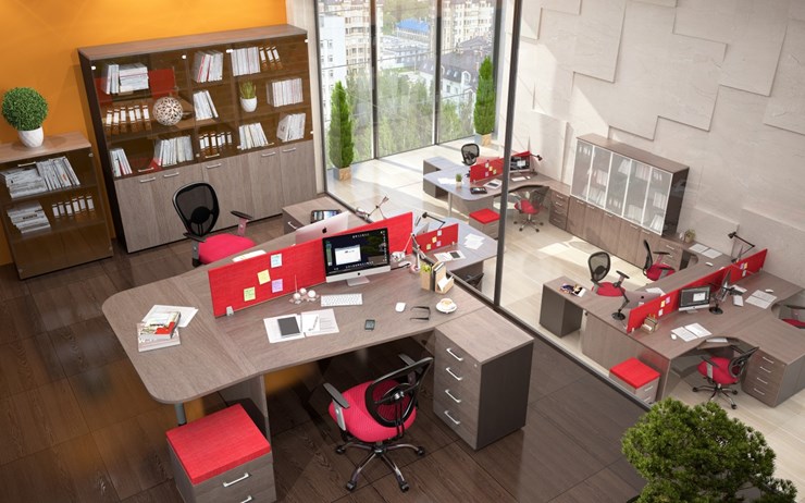 Офисный комплект мебели Xten для двух сотрудников с тумбочками в Кемерово - изображение 3