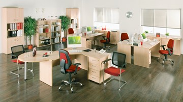 Комплект офисной мебели Формула (вяз светлый) в Кемерово - предосмотр