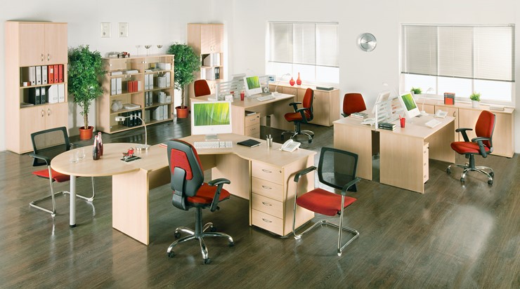 Комплект офисной мебели Формула (вяз светлый) в Кемерово - изображение
