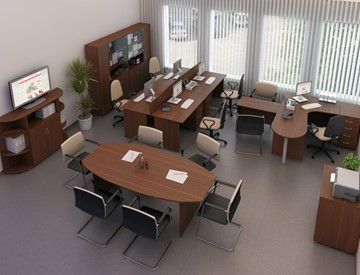 Мебель для персонала Комфорт №3 (французский орех) в Кемерово