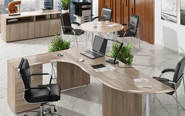 Офисный набор мебели Wave 2, рабочий стол и конференц-стол в Кемерово