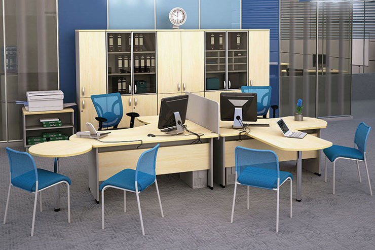 Набор мебели в офис Boston для 2 сотрудников по работе с клиентами в Кемерово - изображение