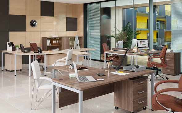 Офисный набор мебели Xten S 1 - один стол с приставным брифингом в Кемерово - изображение