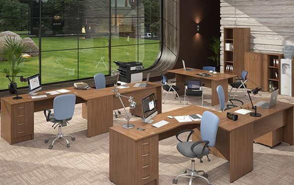 Мебель для персонала IMAGO три стола, 2 шкафа, стеллаж, тумба в Кемерово - изображение