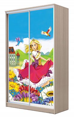 Детский шкаф ХИТ 23-17-77-11, Принцесса, шимо свеилый в Кемерово - изображение