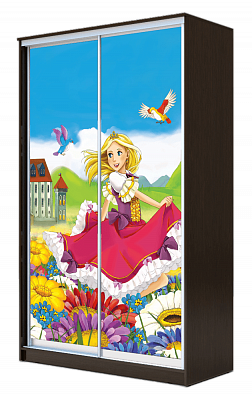 Шкаф 2-створчатый ХИТ 23-4-17-77-11, Принцесса, венге в Кемерово - изображение