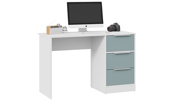 Письменный стол Марли Тип 1 (Белый/Серо-голубой) в Кемерово - предосмотр