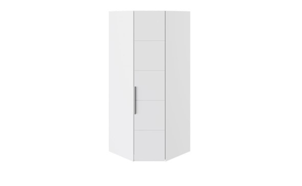 Распашной шкаф угловой Наоми, цвет Белый глянец, Джут СМ-208.07.06 в Кемерово - изображение