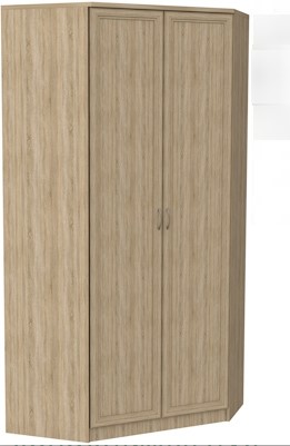 Распашной шкаф 403 несимметричный, цвет Дуб Сонома в Кемерово - изображение