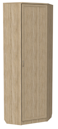 Распашной шкаф 402 угловой со штангой, цвет Дуб Сонома в Кемерово - изображение