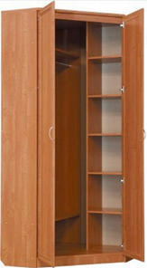 Распашной шкаф 401 угловой со штангой, цвет Венге в Кемерово - предосмотр 1