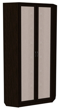 Распашной шкаф 401 угловой со штангой, цвет Венге в Кемерово - изображение