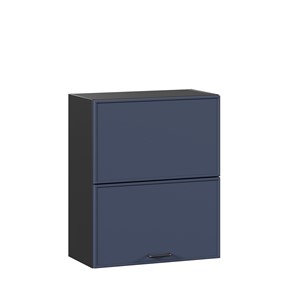 Горизонтальный кухонный шкаф 600 комбинированный Индиго ЛД 298.970.000.167, Чёрный/Тёмно-синий в Кемерово