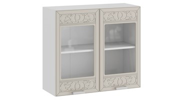 Навесной кухонный шкаф Долорес 1В8С (Белый/Крем) в Кемерово - предосмотр