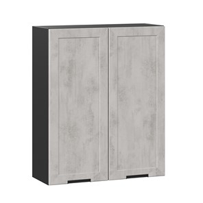 Кухонный шкаф 800 высокий Джамис ЛД 296.460.000.029, Чёрный/Белый камень в Кемерово
