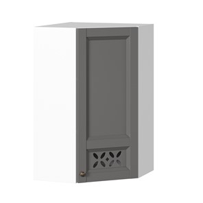 Кухонный навесной шкаф Амели-3 угловой 600 высокий ЛД 299.620.000.057, Белый/Оникс серый в Кемерово