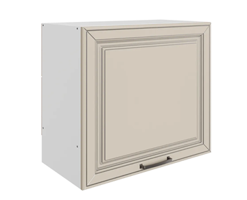 Шкаф кухонный Атланта L600 Н566 (1 дв. гл.) эмаль (белый/сливки патина платина) в Кемерово - предосмотр