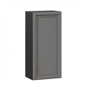 Навесной кухонный шкаф Джелатто 450 высокий ЛД 241.430.000.153, Черный/Оникс серый в Кемерово