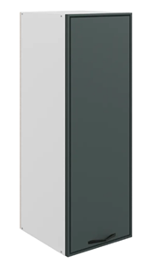 Шкаф на кухню Монако L400 Н900 (1 дв. гл.), белый/грин матовый в Кемерово