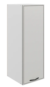 Кухонный шкаф Монако L400 Н900 (1 дв. гл.), белый/маус матовый в Кемерово
