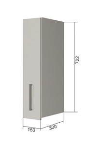 Кухонный навесной шкаф В7 15, Бетон пайн/Антрацит в Кемерово