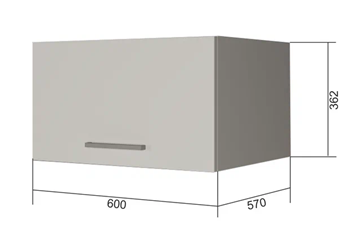 Кухонный шкаф ВГ60Г, Белое гладкое Ламарти/Антрацит в Кемерово - предосмотр