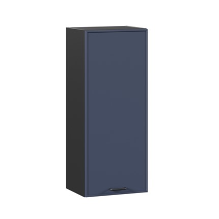 Шкаф настенный высокий 400 Индиго ЛД 298.420.000.151, Чёрный/Тёмно-синий в Кемерово - изображение
