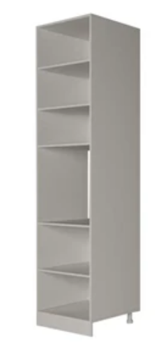 Кухонный шкаф-пенал П9 2, Белое гладкое Ламарти/Антрацит в Кемерово - изображение 1
