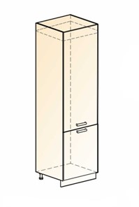 Шкаф-пенал под холодильник Бостон L600 (2 дв. гл.) в Кемерово