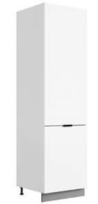 Шкаф-пенал Стоун L600 под холодильник (2 дв.гл.) (белый/джелато софттач) в Кемерово