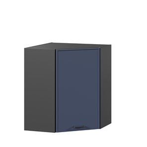 Шкаф угловой настенный Индиго ЛД 298.610.000.158, Чёрный/Тёмно-синий в Кемерово