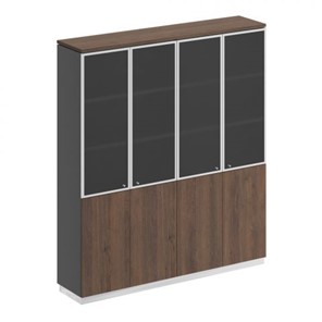 Шкаф для документов со стеклянными дверьми Speech Cube (180.2x40x203.4) СИ 315 ДГ АР ДГ/ХР в Кемерово