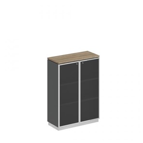 Шкаф для документов средний стекло в рамке Speech Cube (90x40x124.6) СИ 319 ДС АР ХР в Кемерово