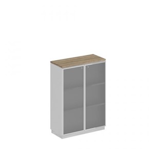 Шкаф для документов средний стекло в рамке Speech Cube (90x40x124.6) СИ 319 ДС БП ХР в Кемерово