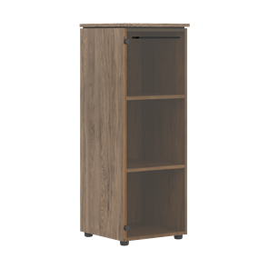 Средний шкаф колонна с глухой стеклянной дверью MORRIS TREND Антрацит/Кария Пальмира MMC 42.1 (429х423х821) в Кемерово