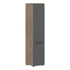 Шкаф с высокий  глухой дверью MORRIS TREND Антрацит/Кария Пальмира MHC 42.1 (429х423х1956) в Новокузнецке