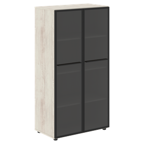 Шкаф средний со стеклянными  дверцами LOFTIS Сосна Эдмонт LMC 80.2 (800х430х1517) в Кемерово