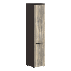Шкаф колонка с глухой дверью MORRIS  Дуб Базель/Венге Магия MHC 42.1 (429х423х1956) в Кемерово