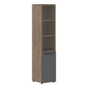Шкаф высокий комбинированный MORRIS TREND Антрацит/Кария Пальмира MHC  42.2 (429х423х1956) в Новокузнецке