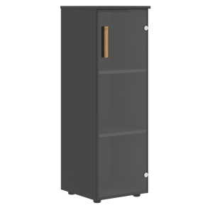 Средний шкаф колонна со стеклянной правой дверью FORTA Черный ГрафитFMC 40.2 (R) (399х404х801) в Кемерово