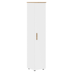 Шкаф колонна высокий с глухой дверью FORTA Белый-Дуб Гамильтон  FHC 40.1 (L/R) (399х404х1965) в Кемерово
