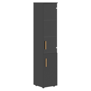 Высокий шкаф с глухой дверью колонна FORTA Черный Графит  FHC 40.2 (L/R) (399х404х1965) в Кемерово