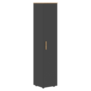 Высокий шкаф колонна с глухой дверью FORTA Графит-Дуб Гамильтон   FHC 40.1 (L/R) (399х404х1965) в Кемерово