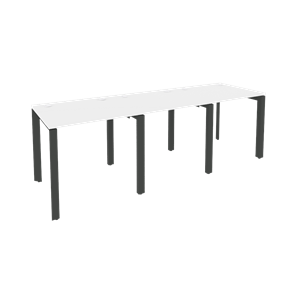 Стол на металлокаркасе O.MP-RS-3.0.7 (Антрацит/Белый бриллиант) в Кемерово