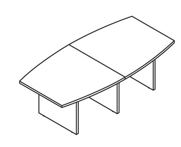 Стол для переговорки MORRIS TREND Антрацит/Кария Пальмираа MCT 2412.1 (2400x1200x750) в Кемерово - предосмотр 1